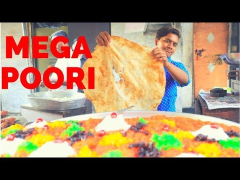 AMAZING COOKING SKILLS | HALWA POORI | INDIAN STREET FOOD