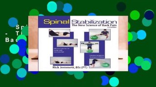 Spinal Stabilization - The New Science of Back Pain  For Kindle