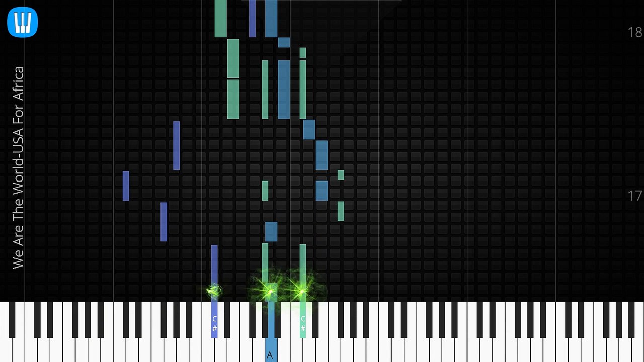  [Piano Solo]We Are The World, USA For Africa-Synthesia Piano Tutorial