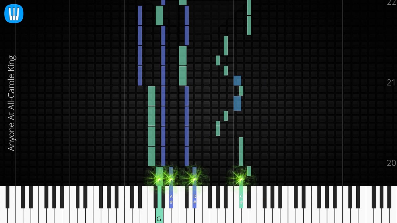  [Piano Solo]Anyone At All, Carole King-Synthesia Piano Tutorial
