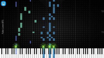  [Piano Solo]Fake Love, BTS-Synthesia Piano Tutorial