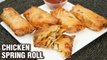 Chicken Spring Roll - Chicken Roll - How To Make Chicken Roll At Home - Non-Veg Roll Recipe - Tarika