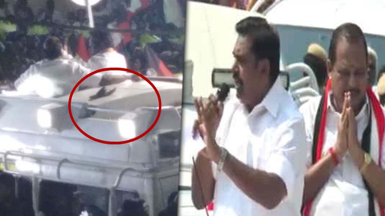 முதல்வர் வாகனம் மீது செருப்பு வீசிய வாலிபர் அதி...