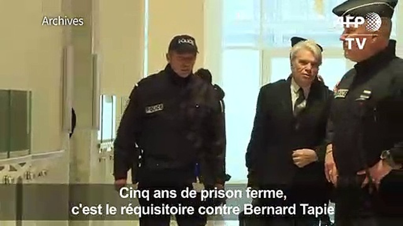 Cinq ans de prison ferme requis contre Bernard Tapie