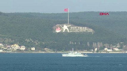 Çanakkale Fransa Mayın Avlama Gemisi, Çanakkale Boğazı'ndan Geçti