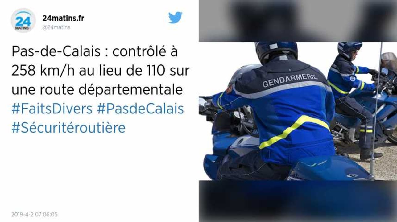 Pas-de-Calais. Un automobiliste contrôlé à 258 km/h au lieu de 110