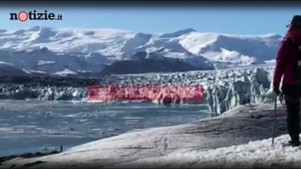 Tsunami di ghiaccio si abbatte sui turisti in Islanda | Notizie.it