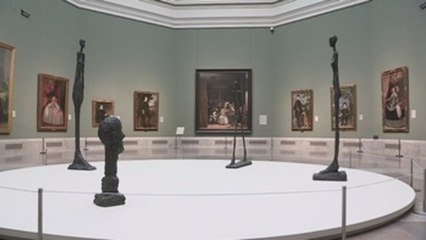 Las frágiles figuras de Giacometti dialogan con los clásicos del Prado