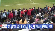 [YTN 실시간뉴스] '황교안 유세' 경남 FC 제재금 2천만 원 / YTN