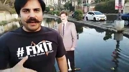 Alamgir Khan puts Murad Ali Shah's portrait in gutter water