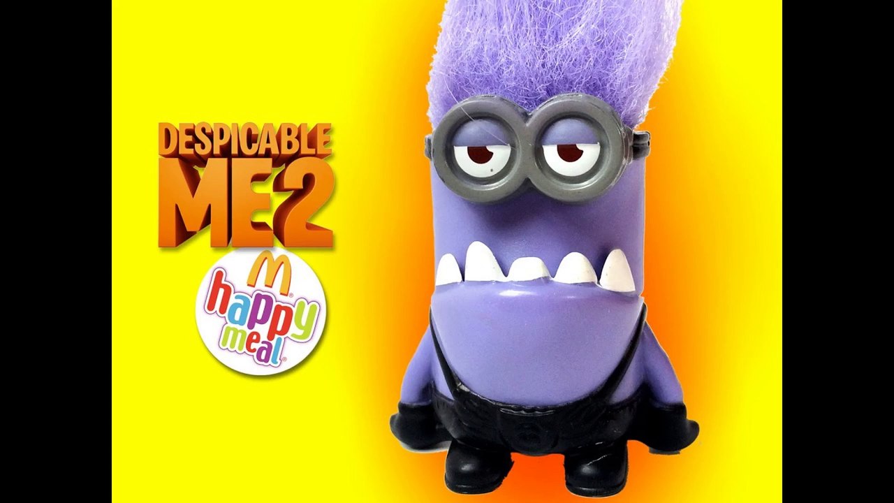 Evil Purple Minion Chomper Despicable Me 2 McDonalds Happy Meal Toy - Unboxing Demo Review