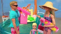 Barbie & Ken Family Morning Routine - Baby Doll Toy Pool Fun! | Boomerang