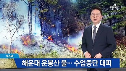 부산 해운대구 운봉산 큰 불…주민 200명 긴급 대피