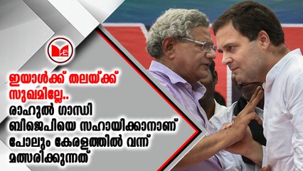 ബിജെപിയെ സഹായിക്കാനാണ് രാഹുൽഗാന്ധി കേരളത്തിൽ മത്സരിക്കുന്നതെന്ന് യെച്ചൂരി