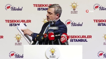 AK Parti İstanbul İl Başkanı Şenocak: “Tespit ettiğimiz usulsüzlüklere ilişkin 39 ilçe seçim kurullarına itirazlarımızı telsim ettik”