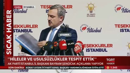 AK Parti İstanbul İl Başkanı Şenocak'tan Seçim Sonuçlarına İlişkin Yeni Açıklama