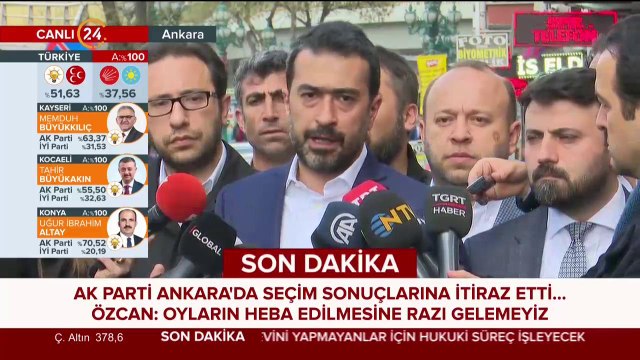 Ankara'da seçim sonuçlarına itiraz