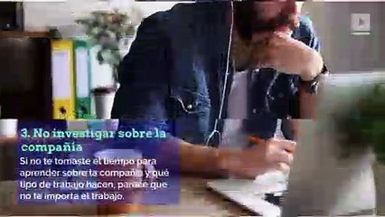 9 errores que se pueden cometer durante una entrevista de trabajo