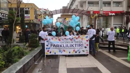 Silopi'de Otizmliler İçin Gökyüzüne Mavi Balon Uçuruldu