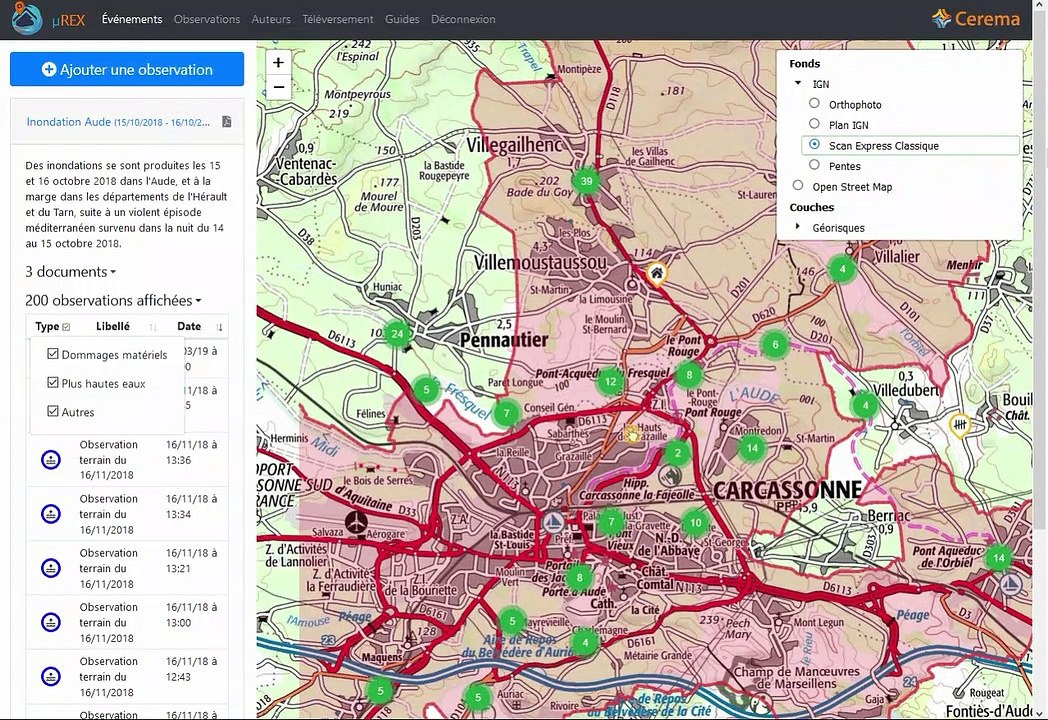 Démonstration d'utilisation de l'application µrex