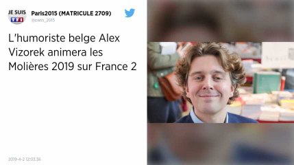 Molières 2019. L’humoriste Alex Vizorek animera la cérémonie
