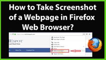 How to Take Screenshot of a WebPage in Firefox Web Browser?