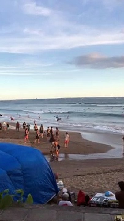 Surfer Surprised by Massive Wave