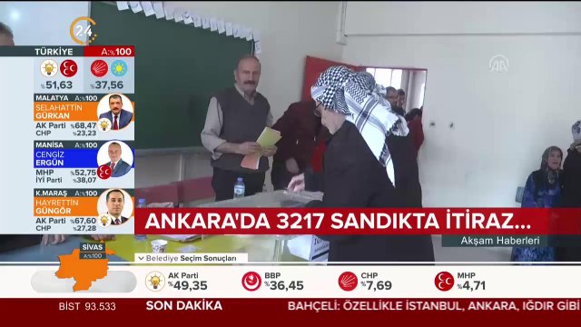 Ankara'da 3217 sandıkta itiraz
