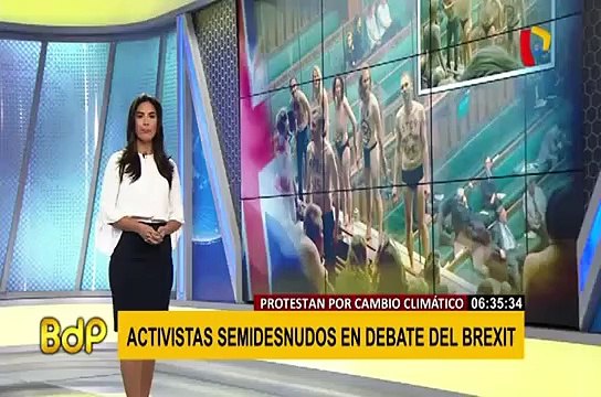 Reino Unido: activistas semidesnudos irrumpieron en Parlamento británico