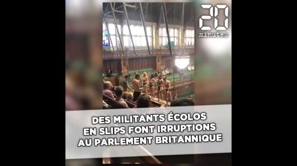 Download Video: Des militants écolos arrivent en slip en plein débat sur le Brexit