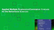 Applied Multiple Regression/Correlation Analysis for the Behavioral Sciences