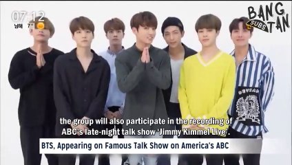 [ENG] 171109 MBC Entertainment Today - BTS, Appearing on Famous Talk Show on America's ABC