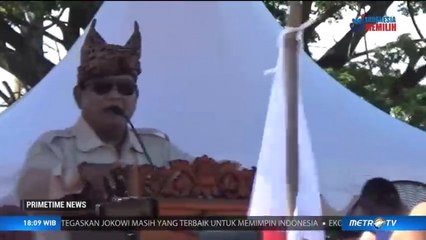 Prabowo Ditinggal Pendukungnya Saat Orasi di Padang