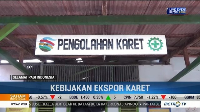 RI Batasi Ekspor Karet Sebanyak 98.160 Ton