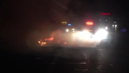 Düzce Yola Dökülen Kauçuklar Yandı