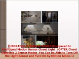 Motion Sensor Closet Light Upgraded Rechargeable 39 LED Wardrobe Light Stickon Anywhere