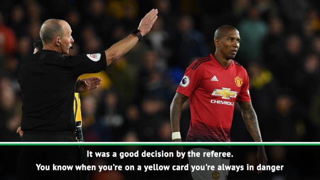 Solskjaer admits Young deserved red card