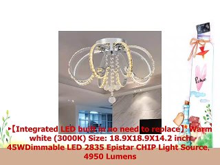 Download Video: AUDIAN Flush Mount Ceiling Light Ceiling Lamp Dimmable LED Modern Chandelier K9 Crystal