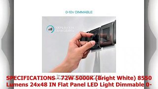 4Pack 2x4 FT LED Panel Light Luxrite 72W 5000K Bright White 8550 Lumens 010V Dimmable