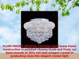 Worldwide Lighting Empire Collection 4 Light Chrome Finish and Clear Crystal Flush Mount