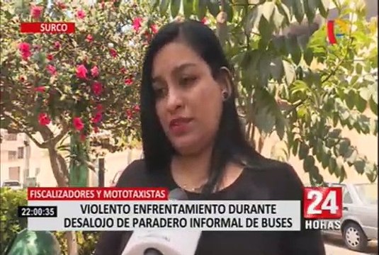 Surco: mototaxistas lanzan piedras a fiscalizadores para evitar ser intervenidos