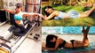 FLOP Actress Minissha Lamba Publicity Stunts publishing GYM Workout & Yoga Video - Biscoot TV
