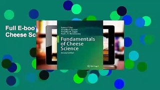 Full E-book Fundamentals of Cheese Science  For Kindle