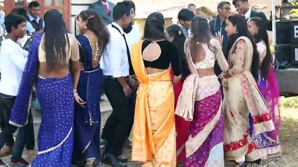 Beautiful girls perform group amazing dance