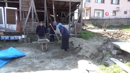 İşçilerden Örnek Davranış...6 Kişilik Ailenin Evini Onardılar
