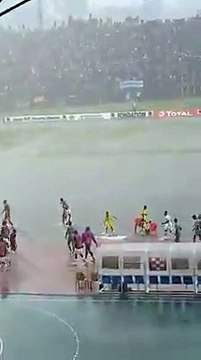 Football - CONGO in Brazzaville under water for qualifying at CAN 2019