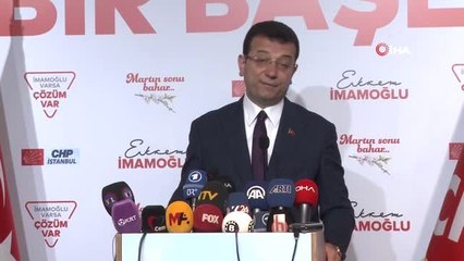 İmamoğlu: "Mazbatamızı Talep Ediyoruz, Ysk'yı Göreve Davet Ediyorum"
