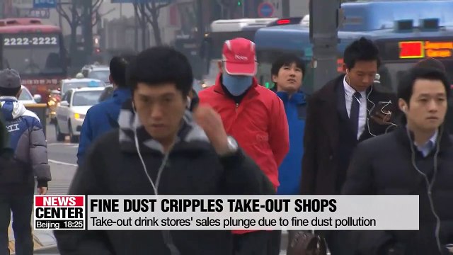 S. Korean take-out drink stores' sales hit by fine dust pollution