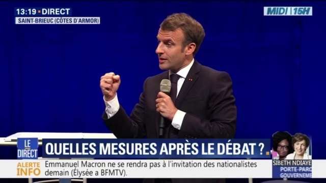 Face aux élus Bretons, Emmanuel Macron affirme que le grand débat a permis de faire émerger une expérience démocratique inédite