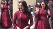 Sonakshi Sinha looks beautiful in a wine coloured Falguni and Shane Peacock outfit | Boldsky